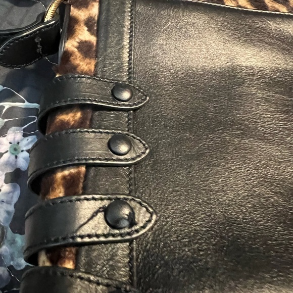 Christian Louboutin Farida Leopard Calf Hair & Leather Messenger Crossbody Bag - Picture 6 of 13